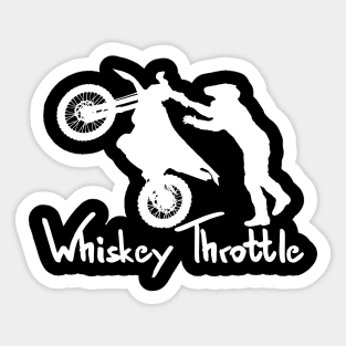 Whiskey Throttle White Sticker